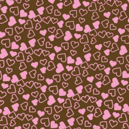 Chocolate Transfer Sheet - Pink Hearts #2 - Click Image to Close